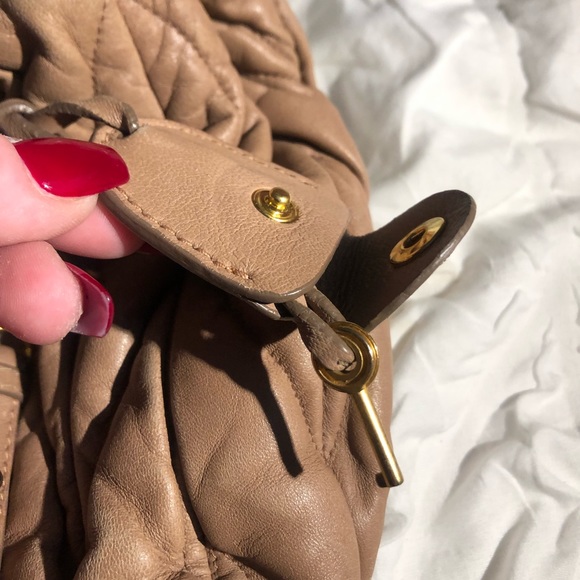 AUTH. MIU MIU by Prada Matelasse Coffer Lock Bag - Picture 7 of 13